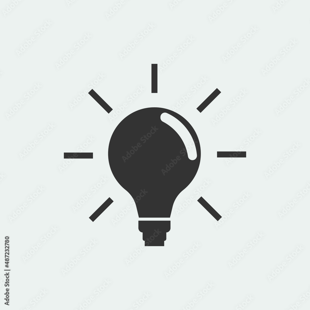 Bulb vector icon illustration sign Bulb vector icon illustration sign
