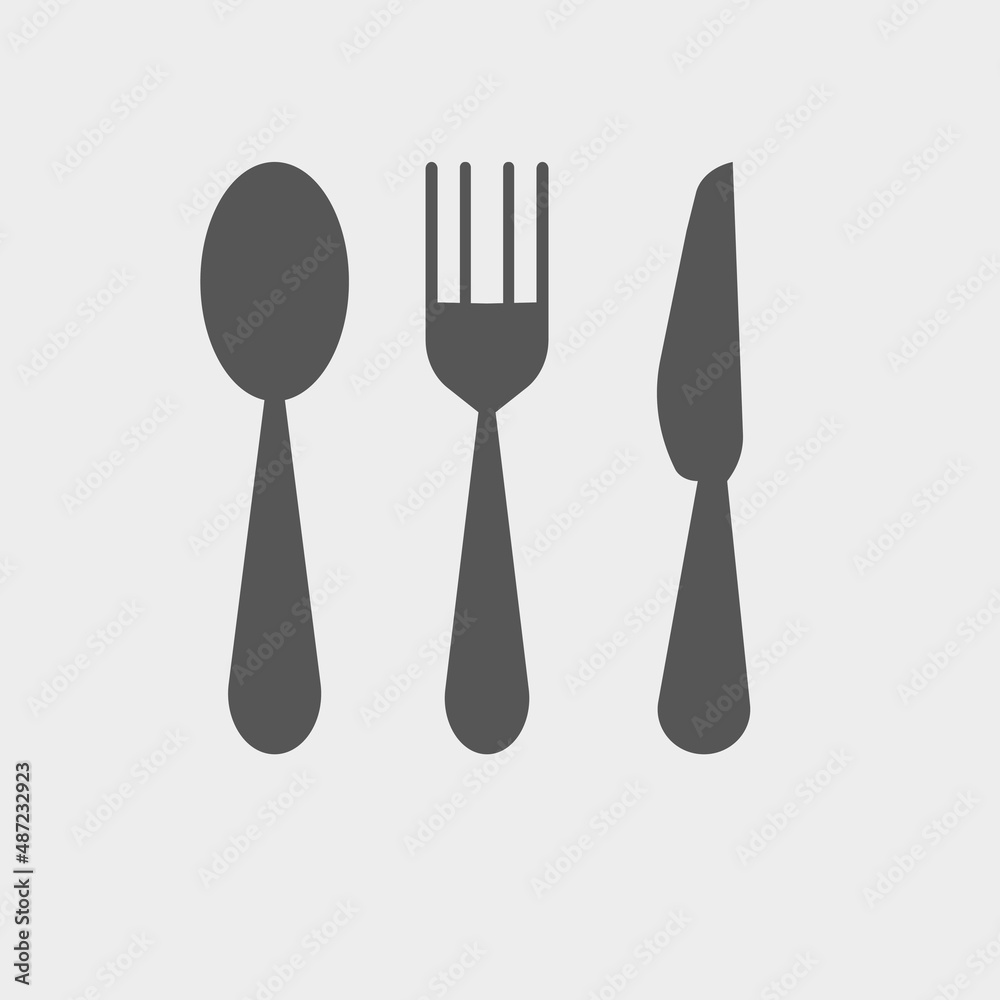 Cutlery vector icon illustration sign Cutlery vector icon illustration sign