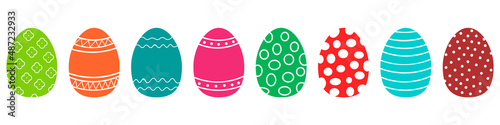 Eggs border. Easters design. Use for banner, trim, ribbon