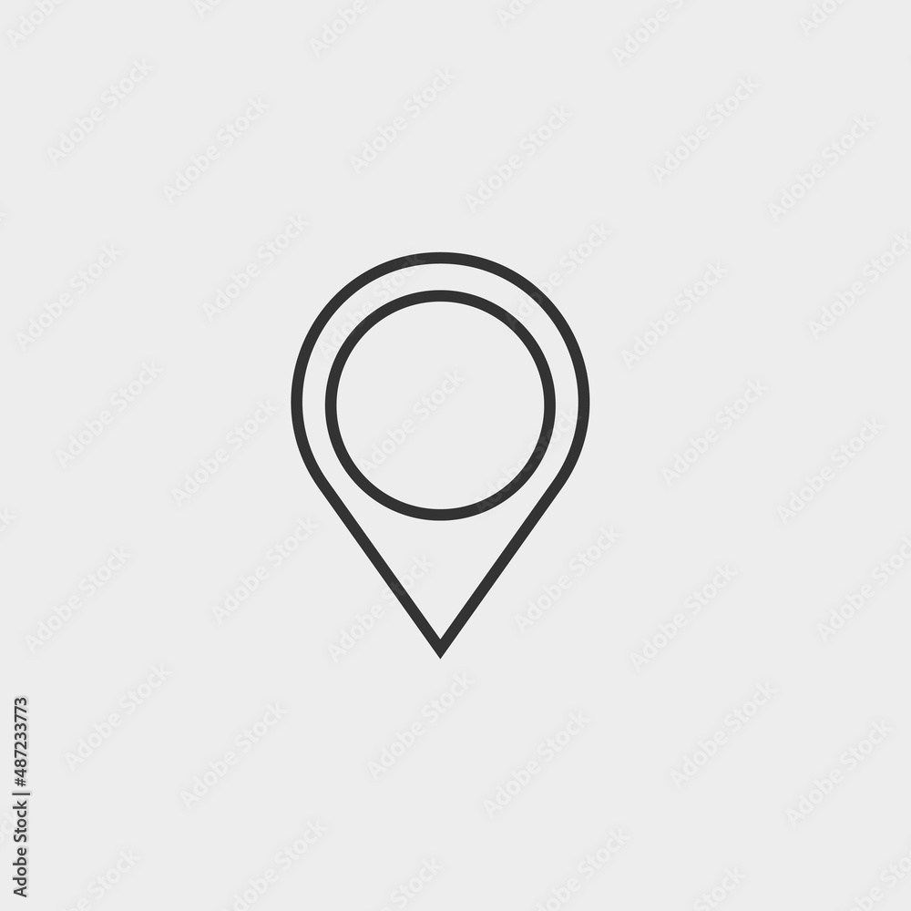 Location pin vector icon illustration sign Location pin vector icon illustration sign