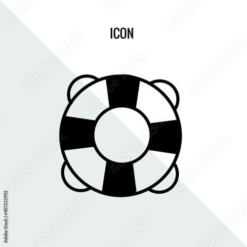 Life saver vector icon illustration sign