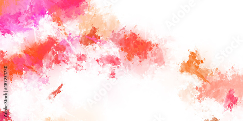 Brushed Painted Abstract Background. Brush stroked painting. Artistic vibrant and colorful wallpaper.