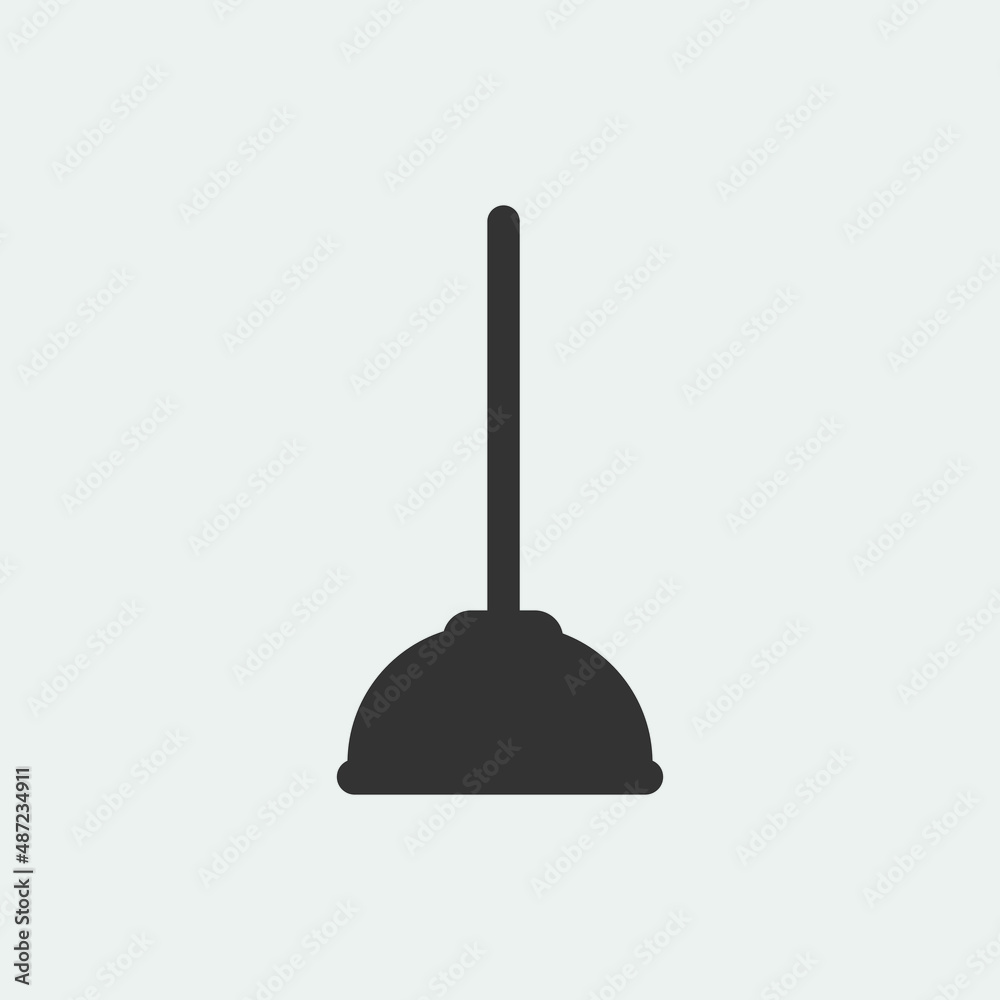 Toilet plunger vector icon illustration sign Toilet plunger vector icon illustration sign