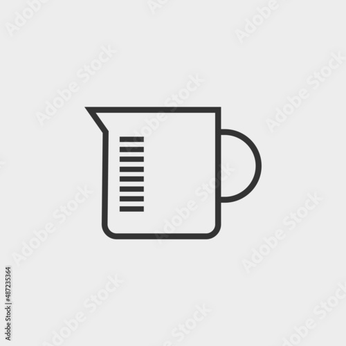 Measuring cup vector icon illustration sign