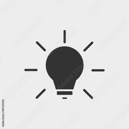 Bulb vector icon illustration sign