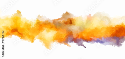 Watercolor painted background. Abstract Illustration wallpaper. Brush stroked painting. 2D Illustration.