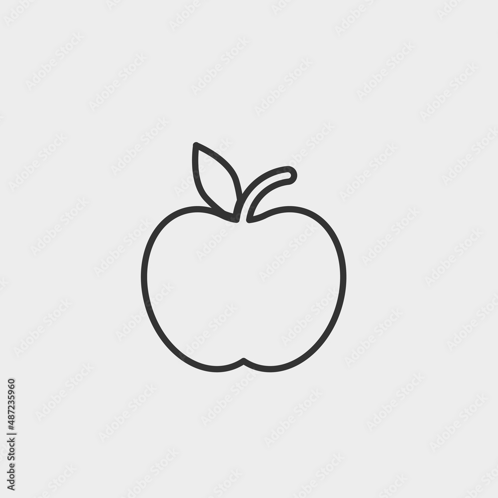 Apple fruit vector icon illustration sign Apple fruit vector icon illustration sign