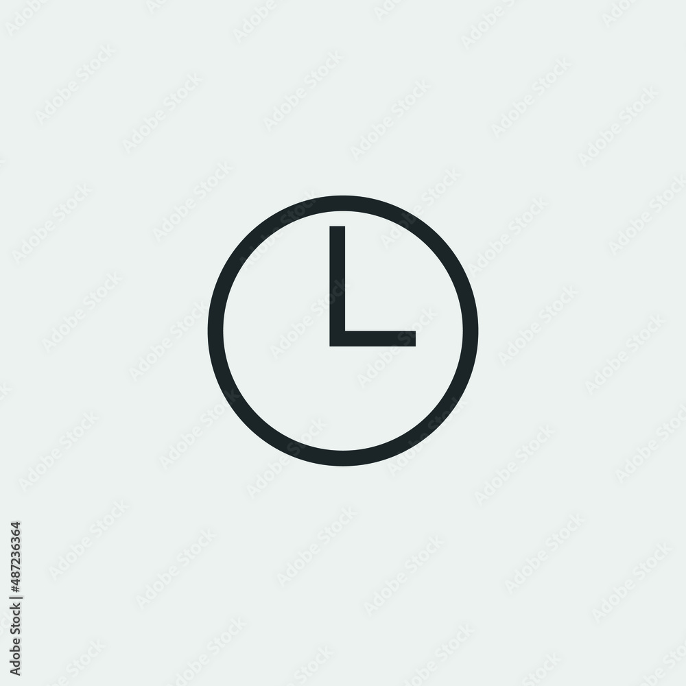 Clock vector icon illustration sign Clock vector icon illustration sign