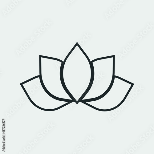 Lotus vector icon illustration sign