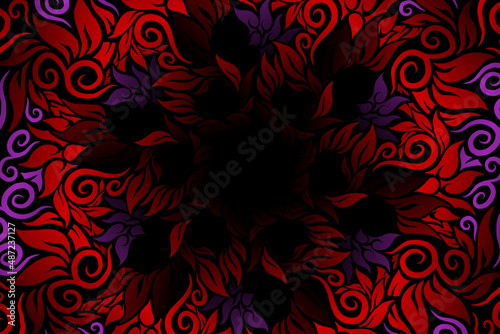 Wallpaper Mural seamless colourful caleidoscope gradient flower art pattern of indonesian traditional tenun batik ethnic dayak ornament for wallpaper ads background sticker or clothing Torontodigital.ca