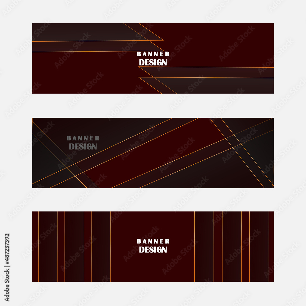 Set of abstract banner background vector Set of abstract banner background vector