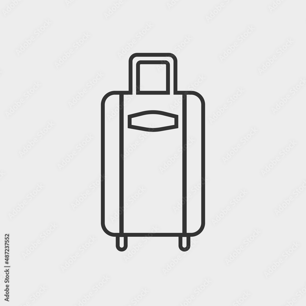 Travel bag vector icon illustration sign Travel bag vector icon illustration sign