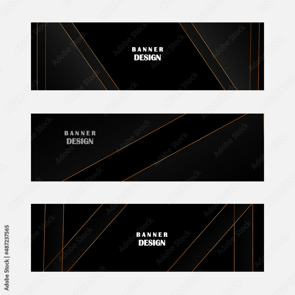 Set of abstract banner background vector Set of abstract banner background vector