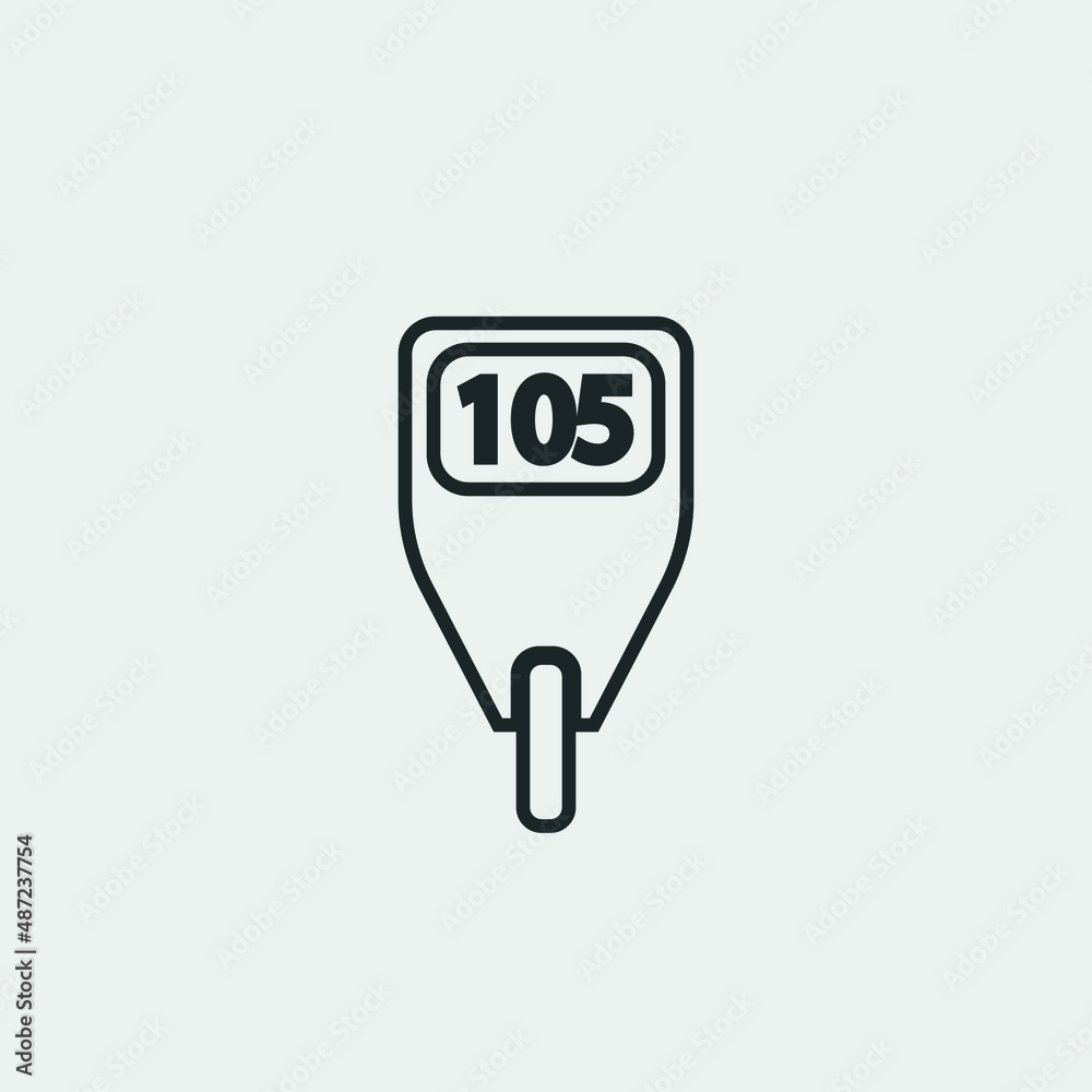 Glucometer vector icon illustration sign Glucometer vector icon illustration sign