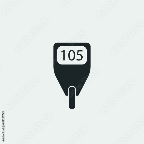 Glucometer vector icon illustration sign