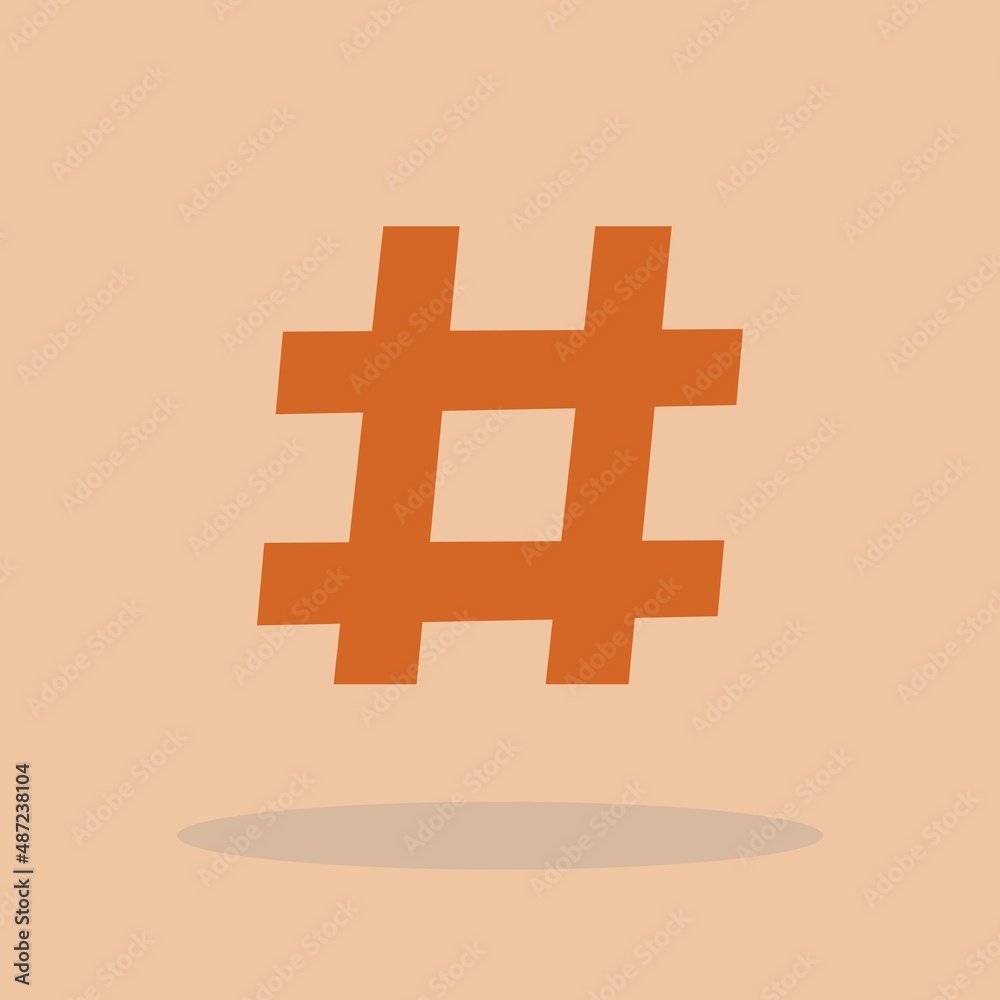 Obraz premium Hashtag vector icon illustration sign