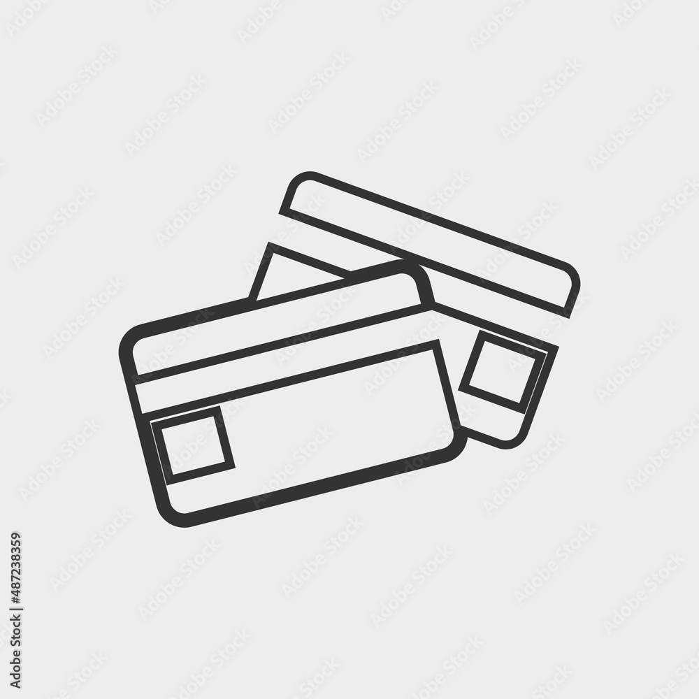 Credit cards payment vector icon illustration sign