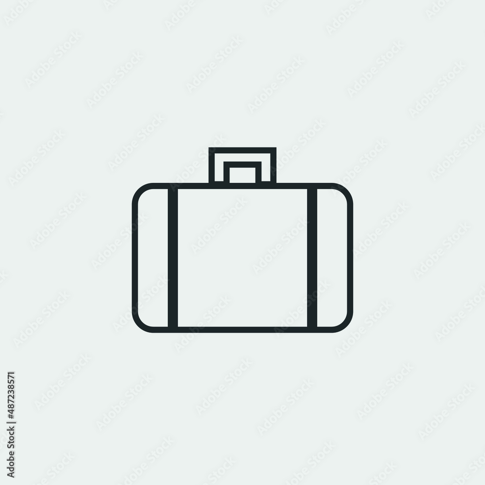 Briefcase vector icon illustration sign Briefcase vector icon illustration sign
