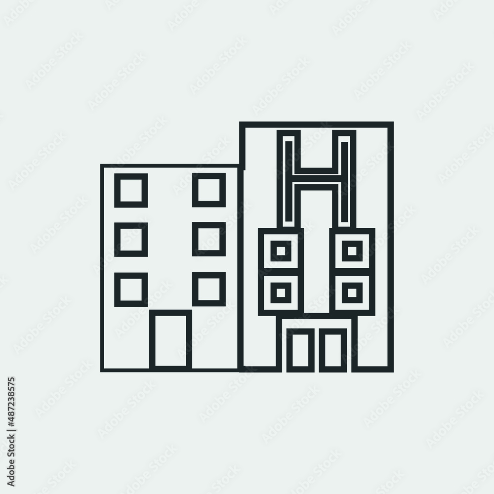 Hotel vector icon illustration sign Hotel vector icon illustration sign