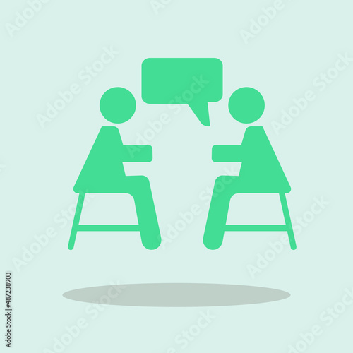 Conversation vector icon illustration sign