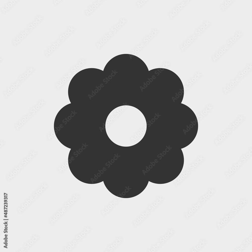 Flower vector icon illustration sign Flower vector icon illustration sign