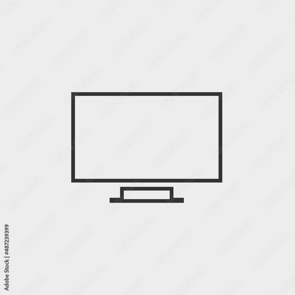 Tv vector icon illustration sign