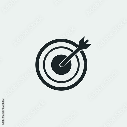 Target vector icon illustration sign