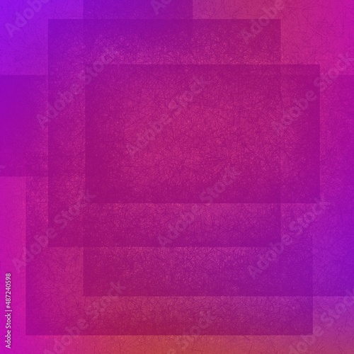 Pink purple lilac background with blur, gradient and grunge texture. Geometric pattern of rectangles, squares and straight stripes. Checkered texture for graphic design. Space for conceptual ideas. 