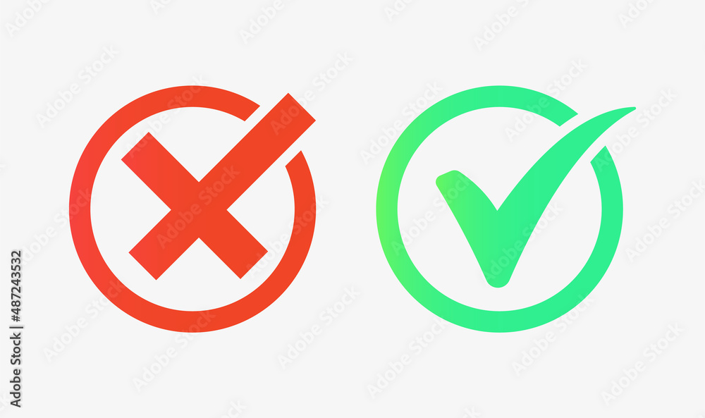 check box icon with checkmark icons green tick box and red cross, check list circle frame with yes and no icons check box icon with checkmark icons green tick box and red cross, check list circle frame with yes and no icons