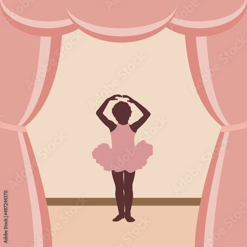 Self portrait silhouette at my first dance recital