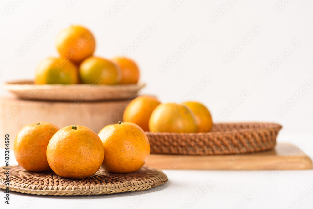 Fresh fruit oranges from local market on white background Fresh fruit oranges from local market on white background