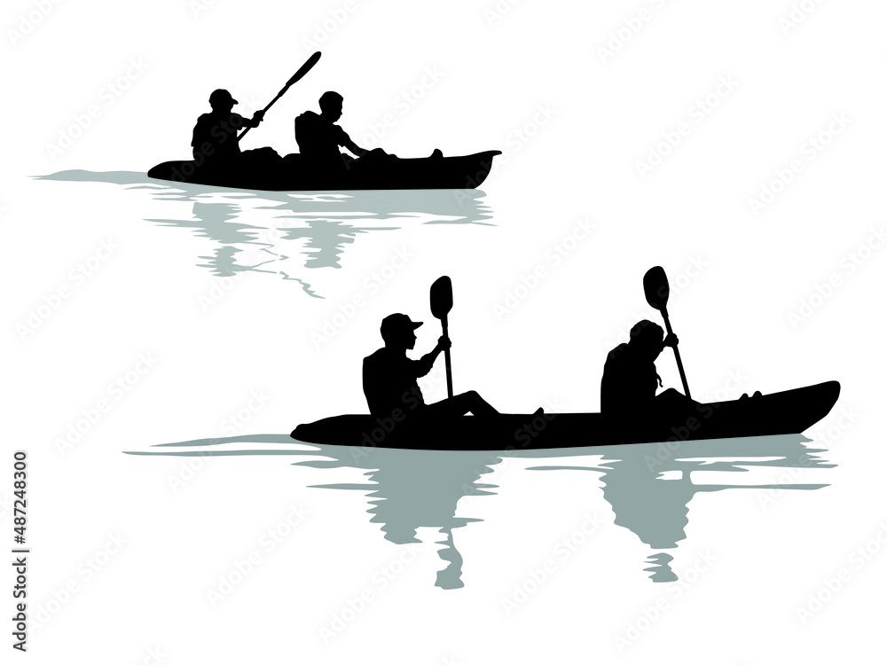 Kayaking Adventure Trip on illustration graphic vector