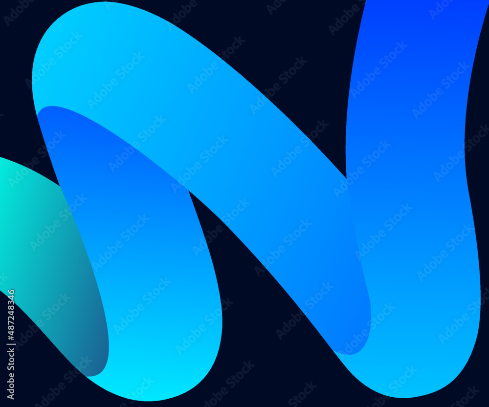 Fototapeta premium abstract blue background, abstract background with waves, blue gradient color, wavy