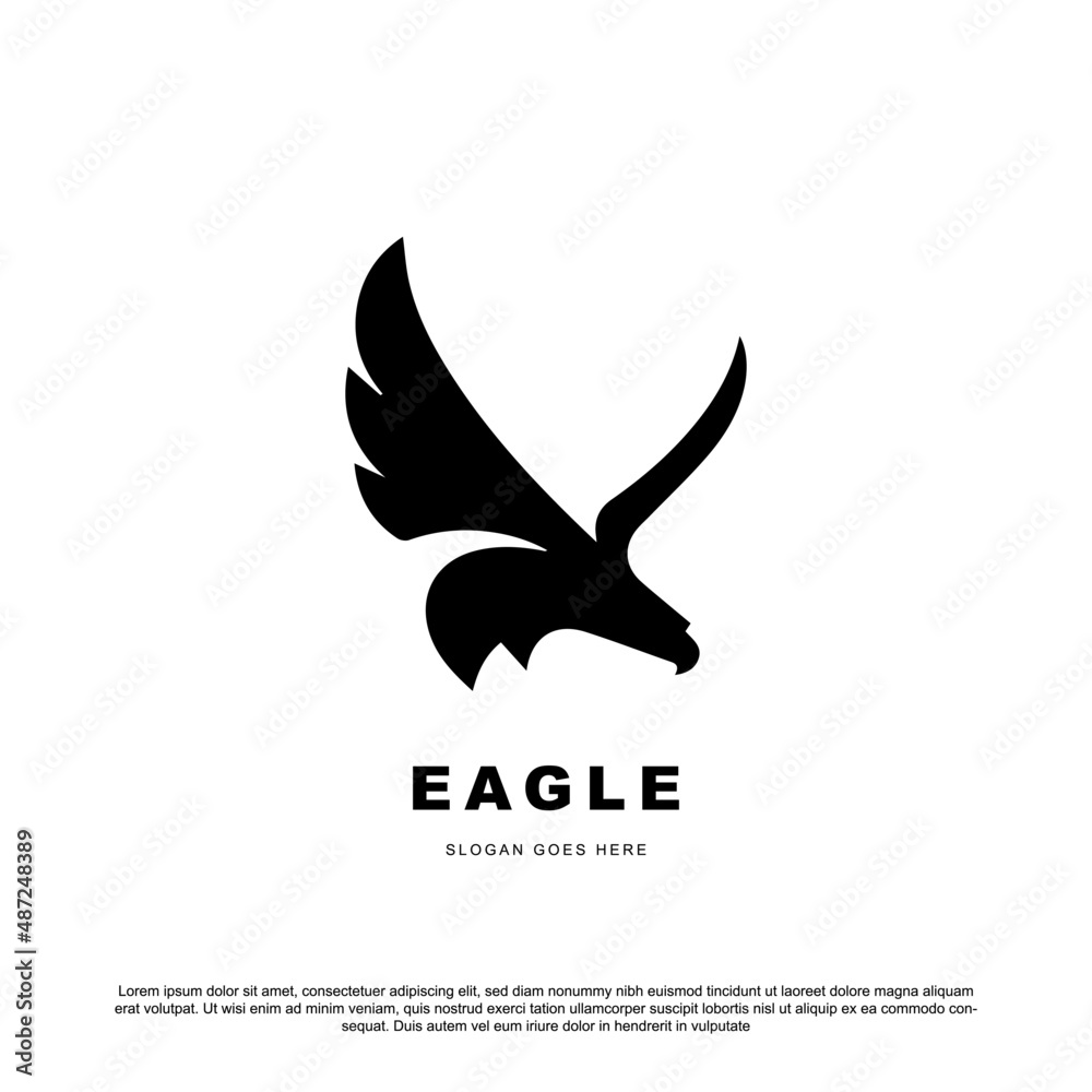 Obraz premium The flying eagle logo design vector