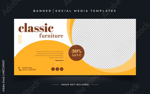 Classic furniture social media banner template