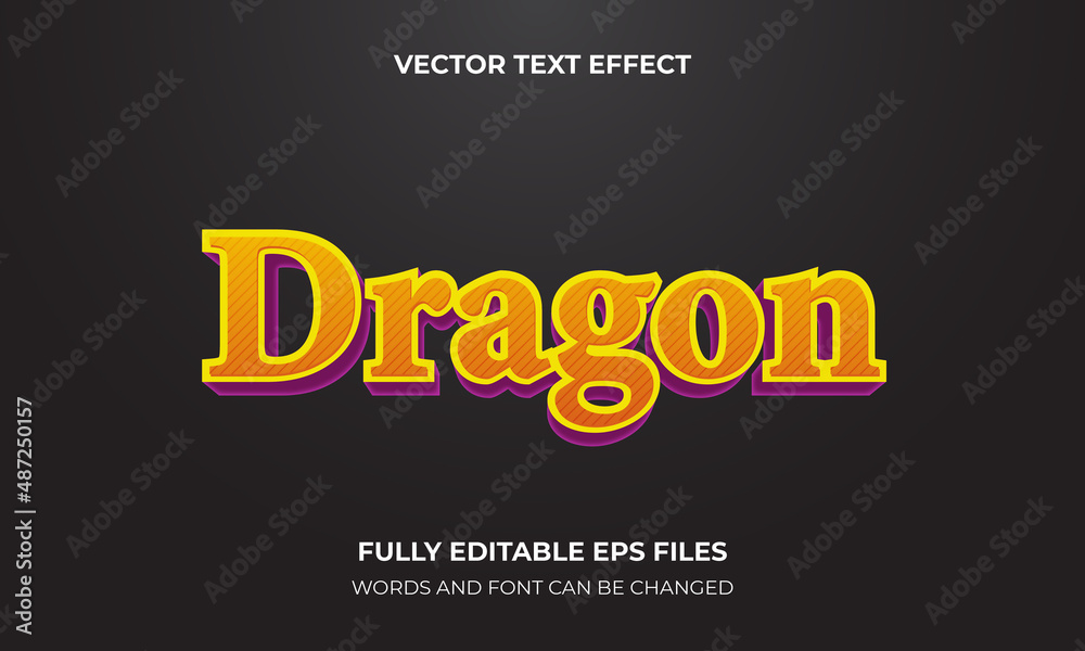 3D Text Effect Vector Template Design 3D Text Effect Vector Template Design