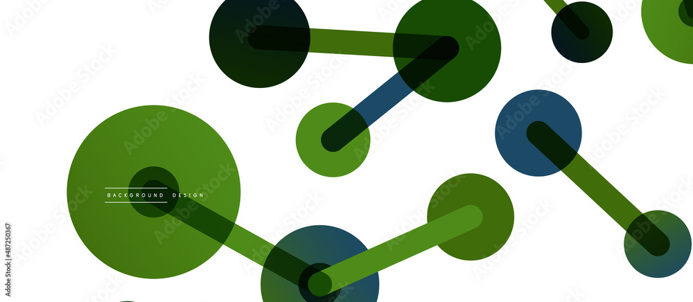Abstract background. Round dots connected by lines. Trendy techno business template for wallpaper, banner, background or landing Abstract background. Round dots connected by lines. Trendy techno business template for wallpaper, banner, background or landing