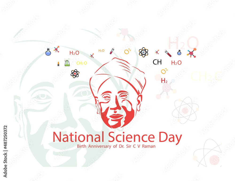 national science day vector illustration design and sir chandrasekhara ...