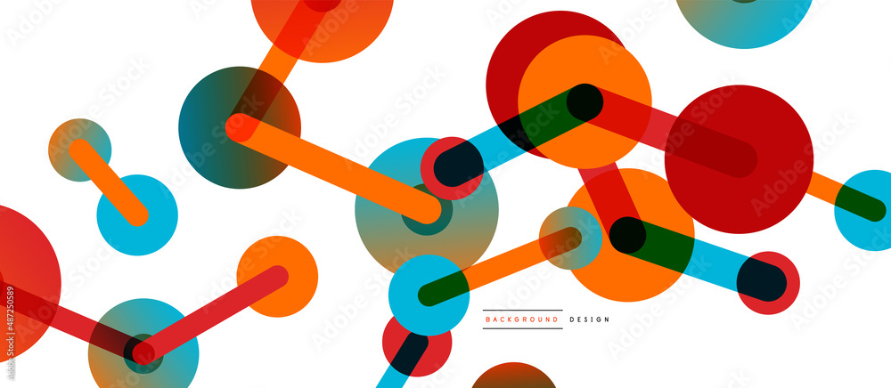 Line points connections geometric abstract background. Circles connected by lines. Trendy techno business template for wallpaper, banner, background or landing Line points connections geometric abstract background. Circles connected by lines. Trendy techno business template for wallpaper, banner, background or landing