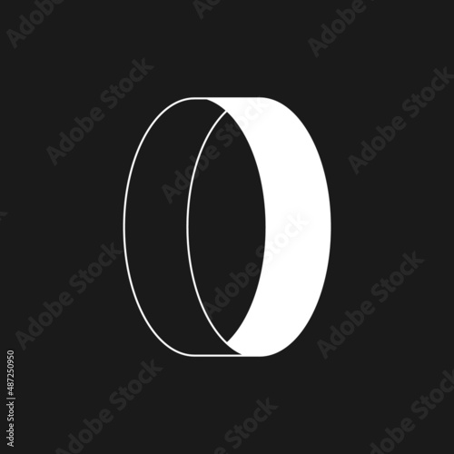 Obraz na płótnie Retrowave aesthetics, ellipse portal with optical illusion. Synthwave black and white circle shape 1980s style. Retrowave design element for poster, banner, etc. Vector w salonie