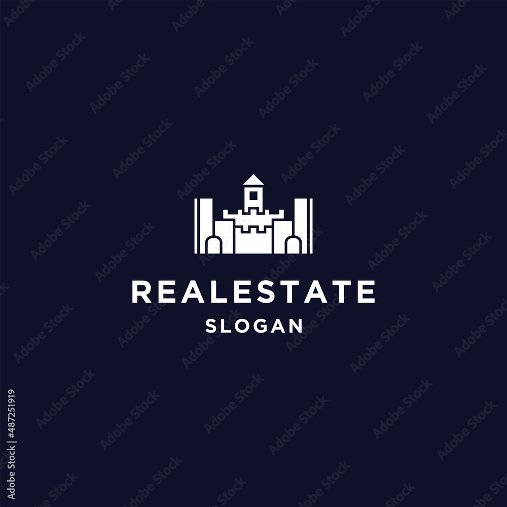 Real estate logo icon flat design template 