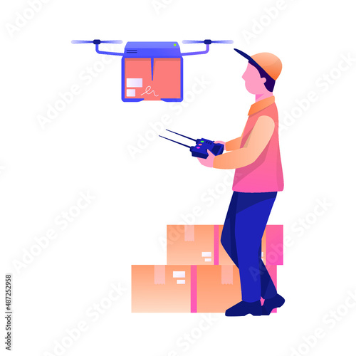 Post Man with Drone