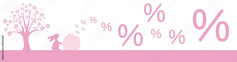 Ostern Rabatt Karte, Banner für Newsletter, Marketing Ostern Rabatt Karte, Banner für Newsletter, Marketing