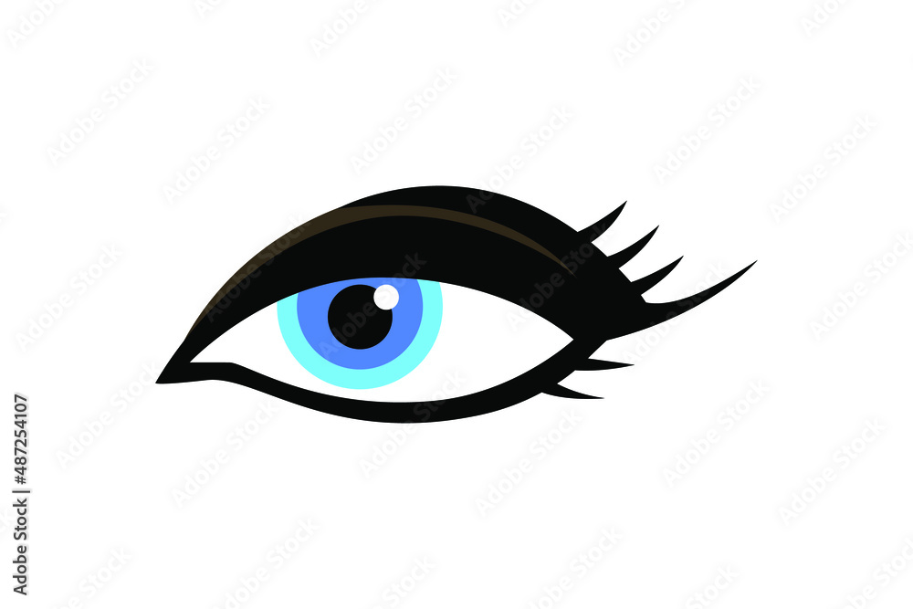 Human eye on white background,vector illustration Human eye on white background,vector illustration