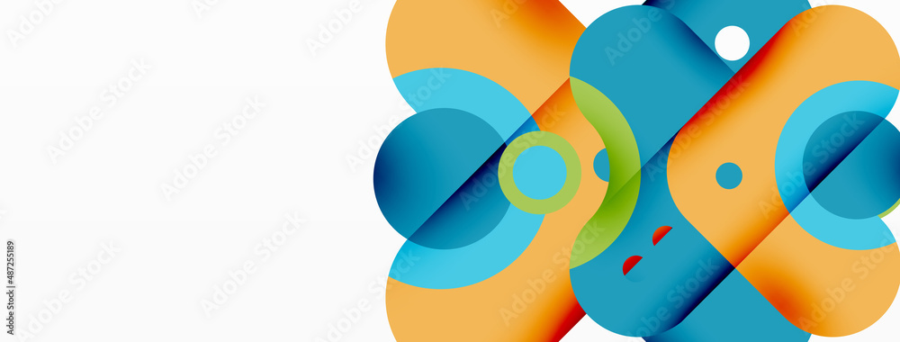 Creative geometric wallpaper. Minimal bubble arrow and circle abstract background. Techno business template for wallpaper, banner, background or landing Creative geometric wallpaper. Minimal bubble arrow and circle abstract background. Techno business template for wallpaper, banner, background or landing