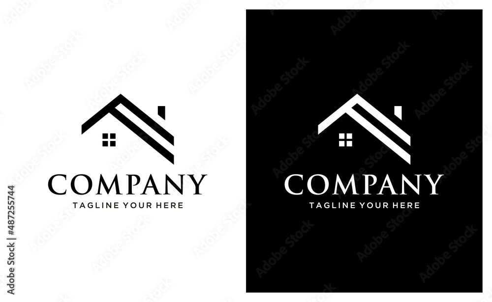 Letter F home house real estate logo vector icon illustration design template. on a black and white background. Letter F home house real estate logo vector icon illustration design template. on a black and white background.