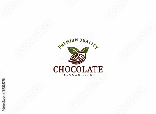 chocolate logo with chocolate fruit that looks so delicious