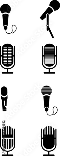 microphone icon isolated sign symbol vector illustration - Collection of high quality black style vector iconseps.eps photo