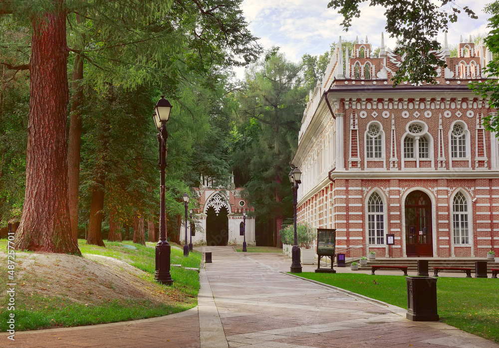 In Tsaritsyno Park. Palace and Park ensemble of the XVIII century In Tsaritsyno Park. Palace and Park ensemble of the XVIII century