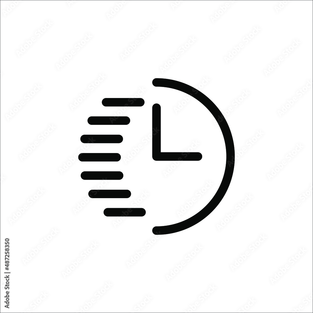 Clock icon in trendy flat style isolated on background. Clock icon page symbol for your web site design on white background Clock icon in trendy flat style isolated on background. Clock icon page symbol for your web site design on white background